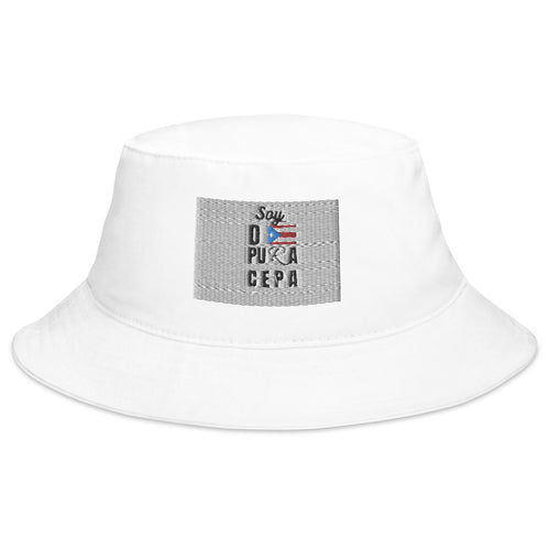 BUCKET Hat con el logotipo SOY DE PURA CEPA, bordado